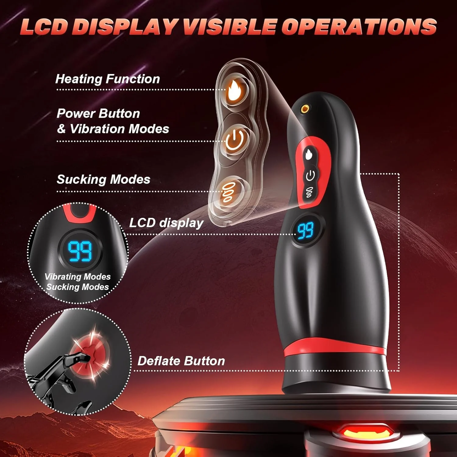PulseDock APP Heating Male Masturbator with Suction & Vibration - Image 6