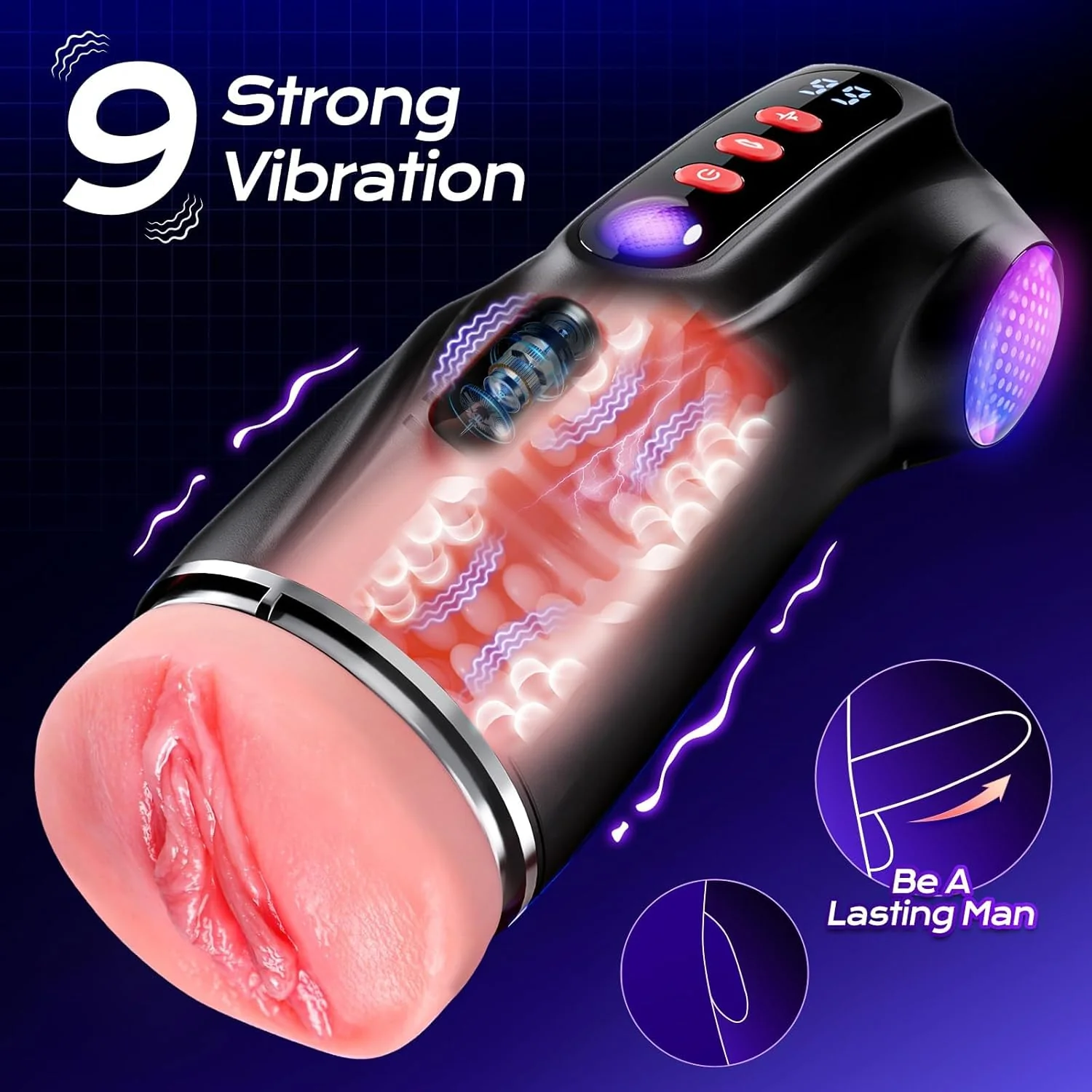 PrismSync AI Sync Pocket Pussy 3 Sleeves 9 Suction 9 Vibration - Image 4
