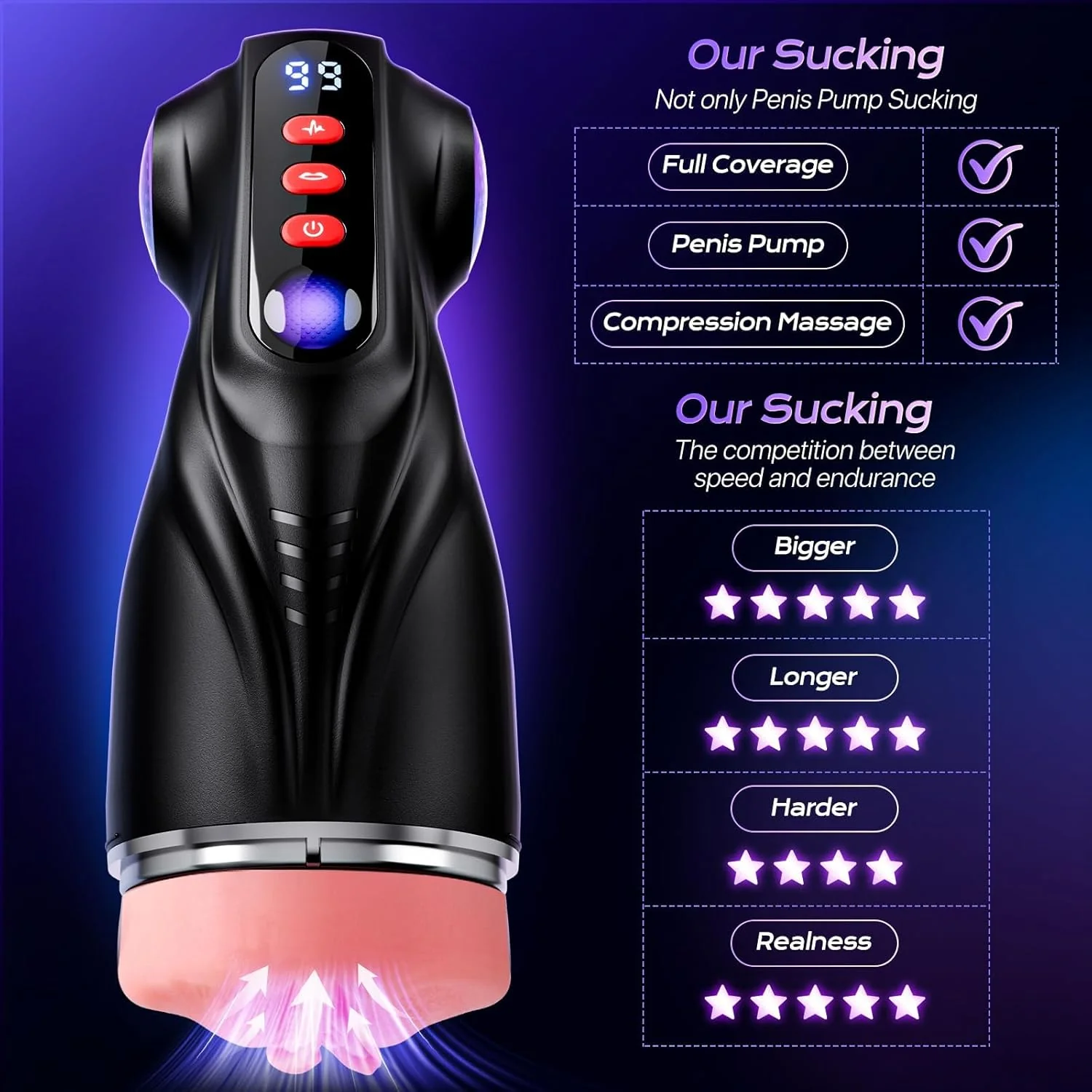 PrismSync AI Sync Pocket Pussy 3 Sleeves 9 Suction 9 Vibration - Image 9