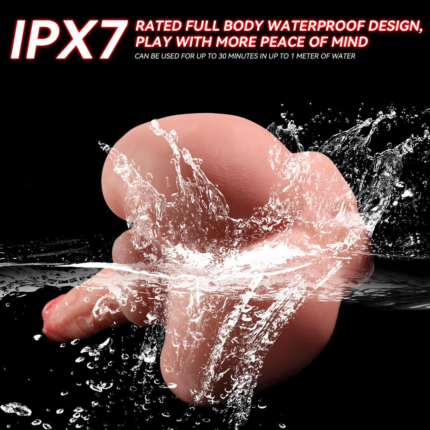 NytheraX Thrusting Vibrating Male Sex Doll Torso 7in - Image 8