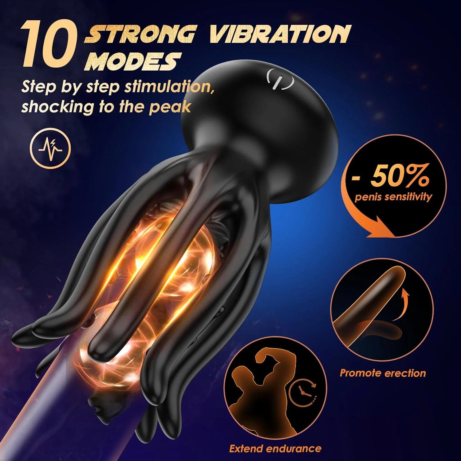 OctoGripX Tentacle Penis Training Vibrator 10 Modes 360 Wrap - Image 3