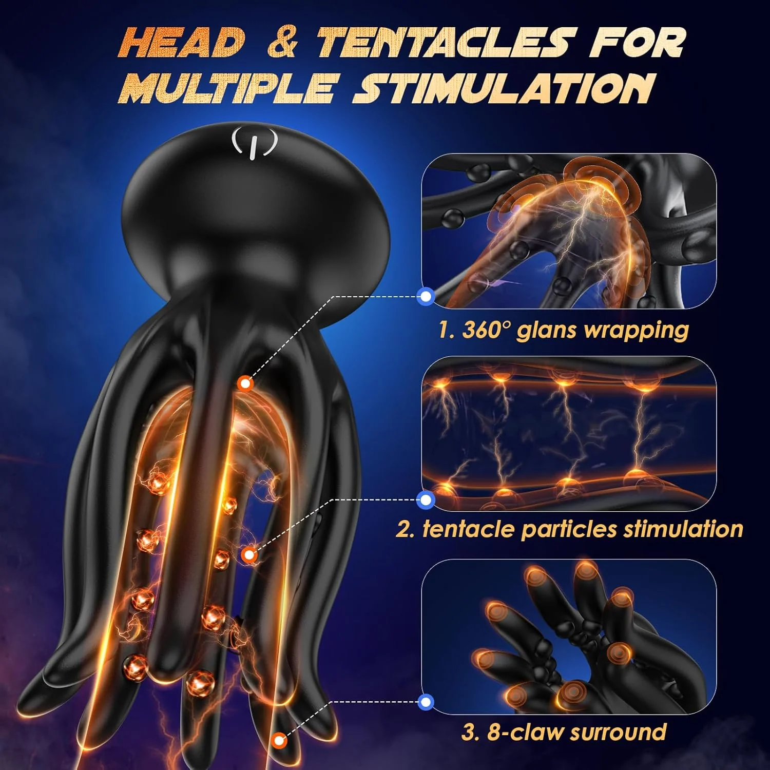 OctoGripX Tentacle Penis Training Vibrator 10 Modes 360 Wrap - Image 4