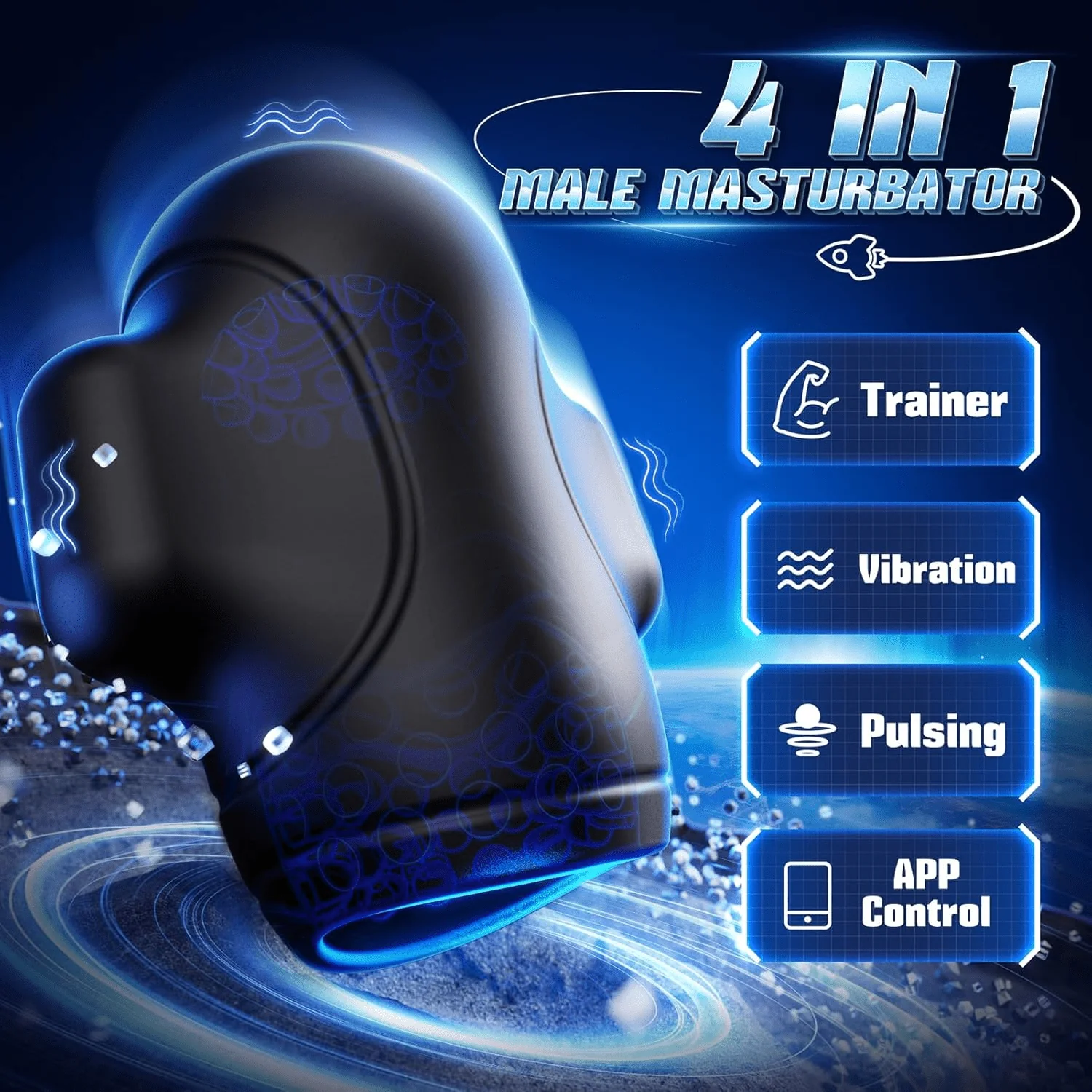Virexion 3 Motor AI Male Masturbator 10 Vibration Modes - Image 2