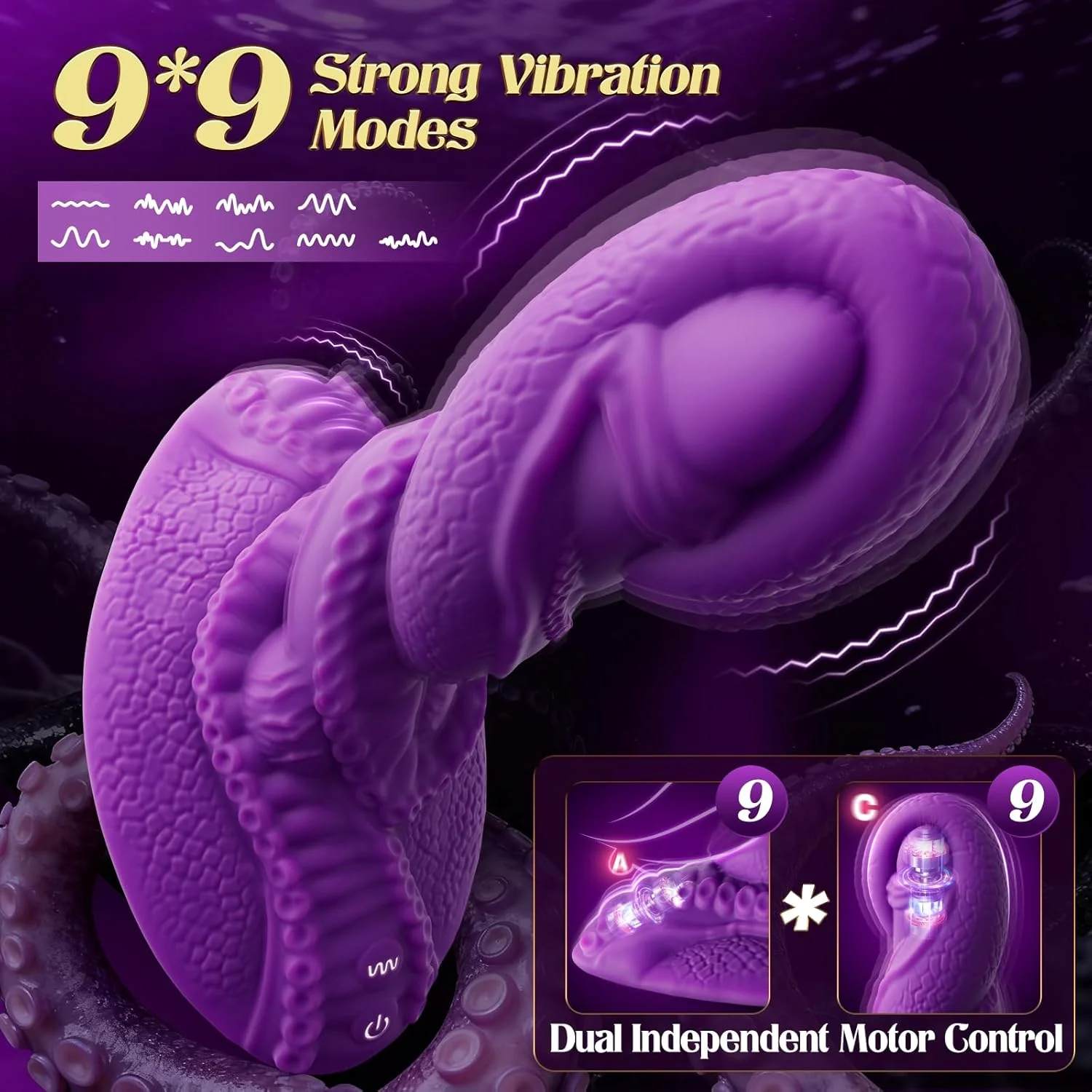 TentaclePulse Tentacle Ride-On Dildo 9x9 Vibration Remote - Image 2