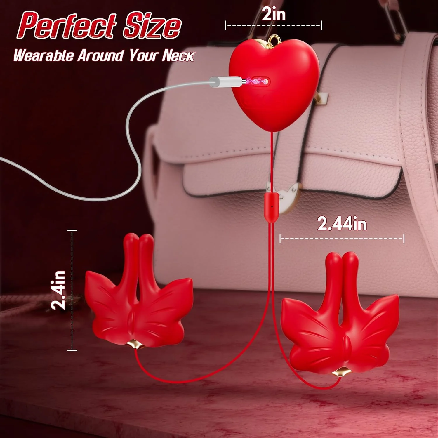 MagneticVibe Vibrating Butterfly Nipple Clamps 9 Modes - Image 6
