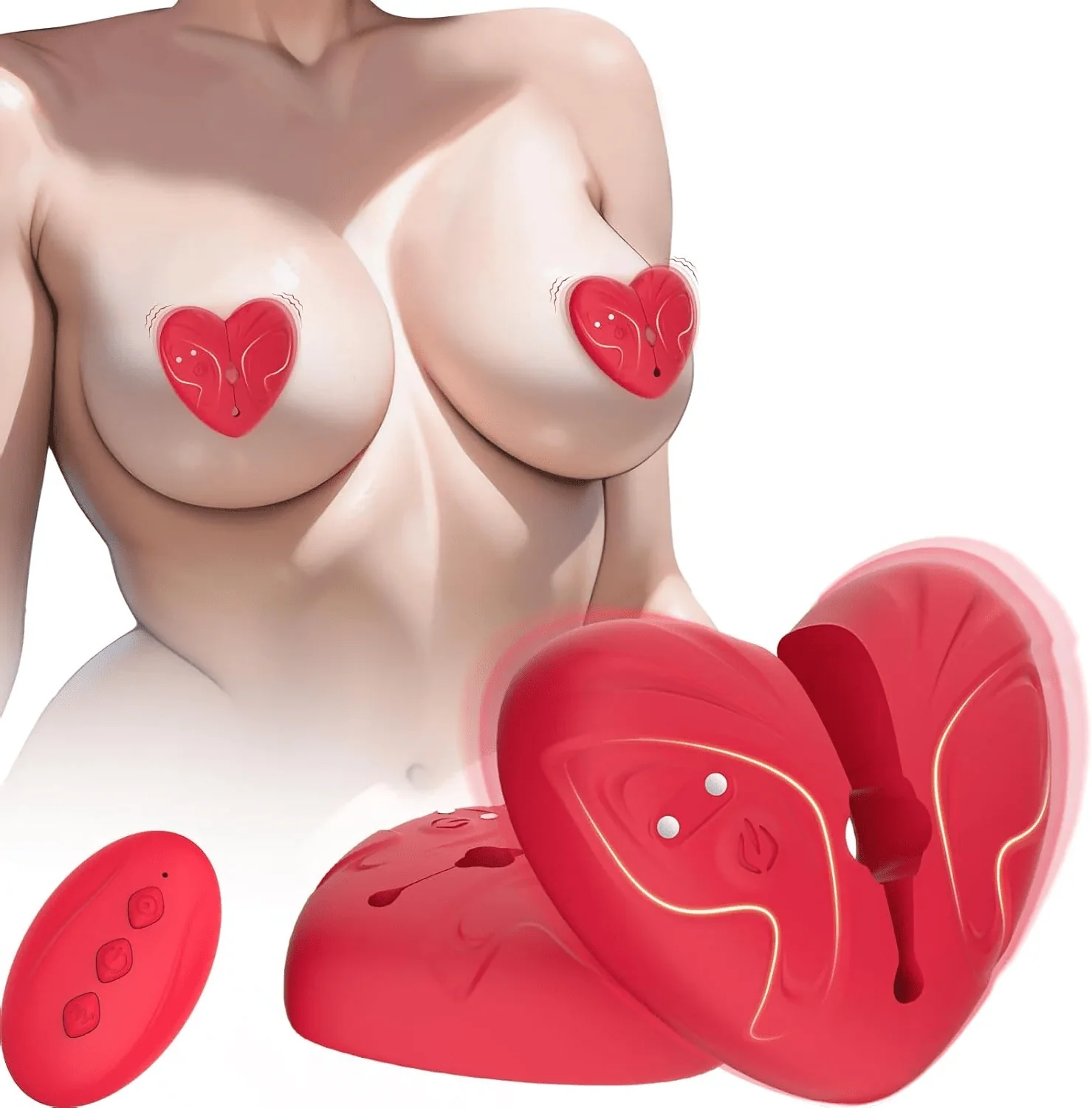 ButterflyX Remote Nipple Clamps Vibrator 10 Modes - Image 8