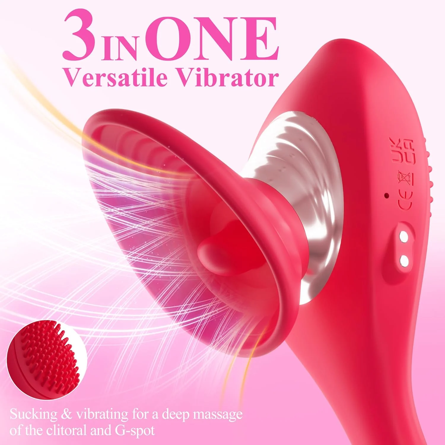 PetalFlex Tongue Clit Suction Dildo Vibrator - Image 3