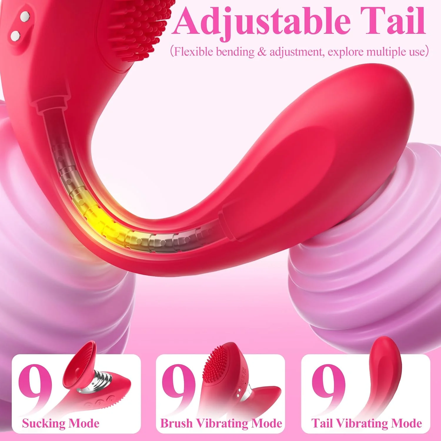 PetalFlex Tongue Clit Suction Dildo Vibrator - Image 4