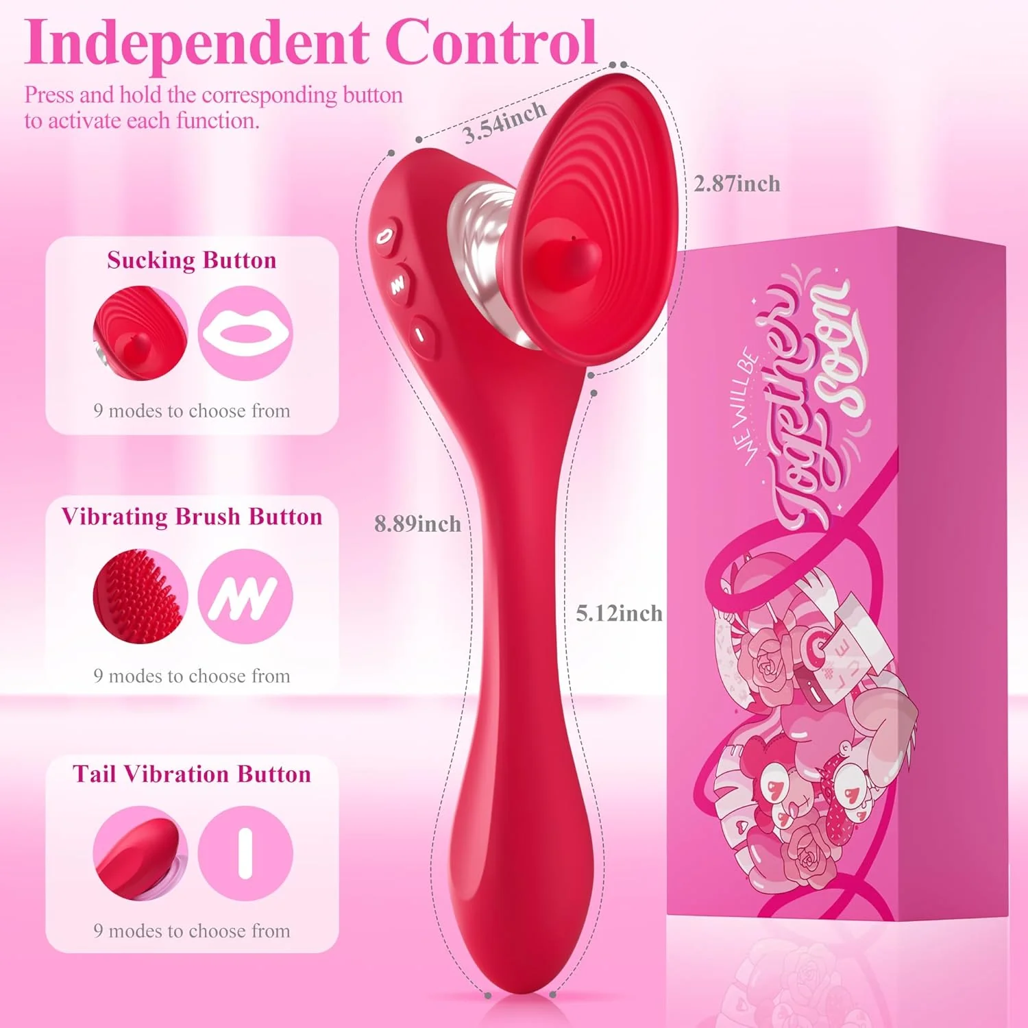 PetalFlex Tongue Clit Suction Dildo Vibrator - Image 6