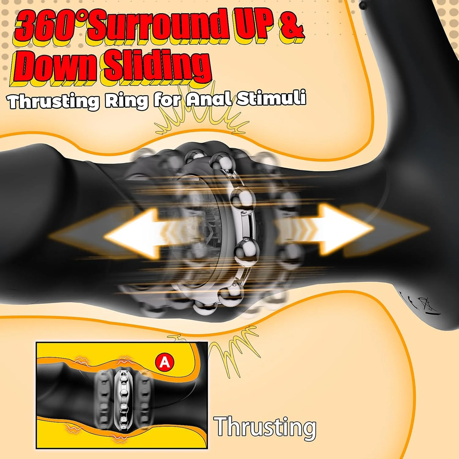 TriCoreX App Prostate Massager Cock Ring 9 Modes Waterproof - Image 5