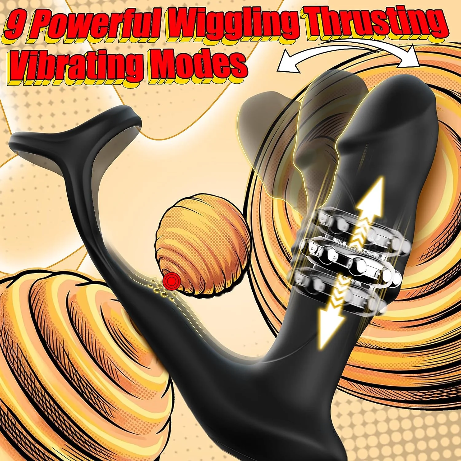 TriCoreX App Prostate Massager Cock Ring 9 Modes Waterproof - Image 6
