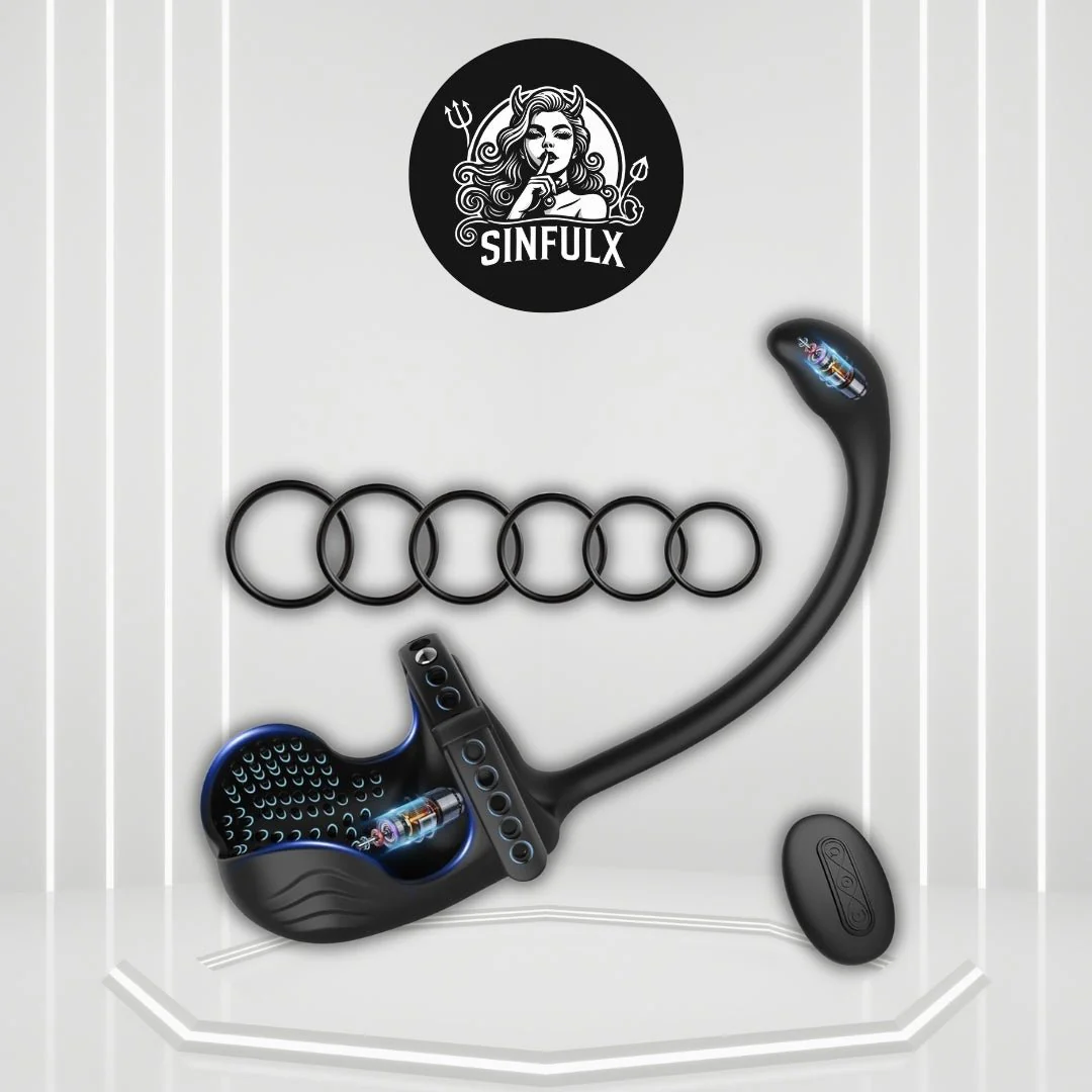 FlexCoreX Prostate Massager Cock Ring Remote Waterproof Kit