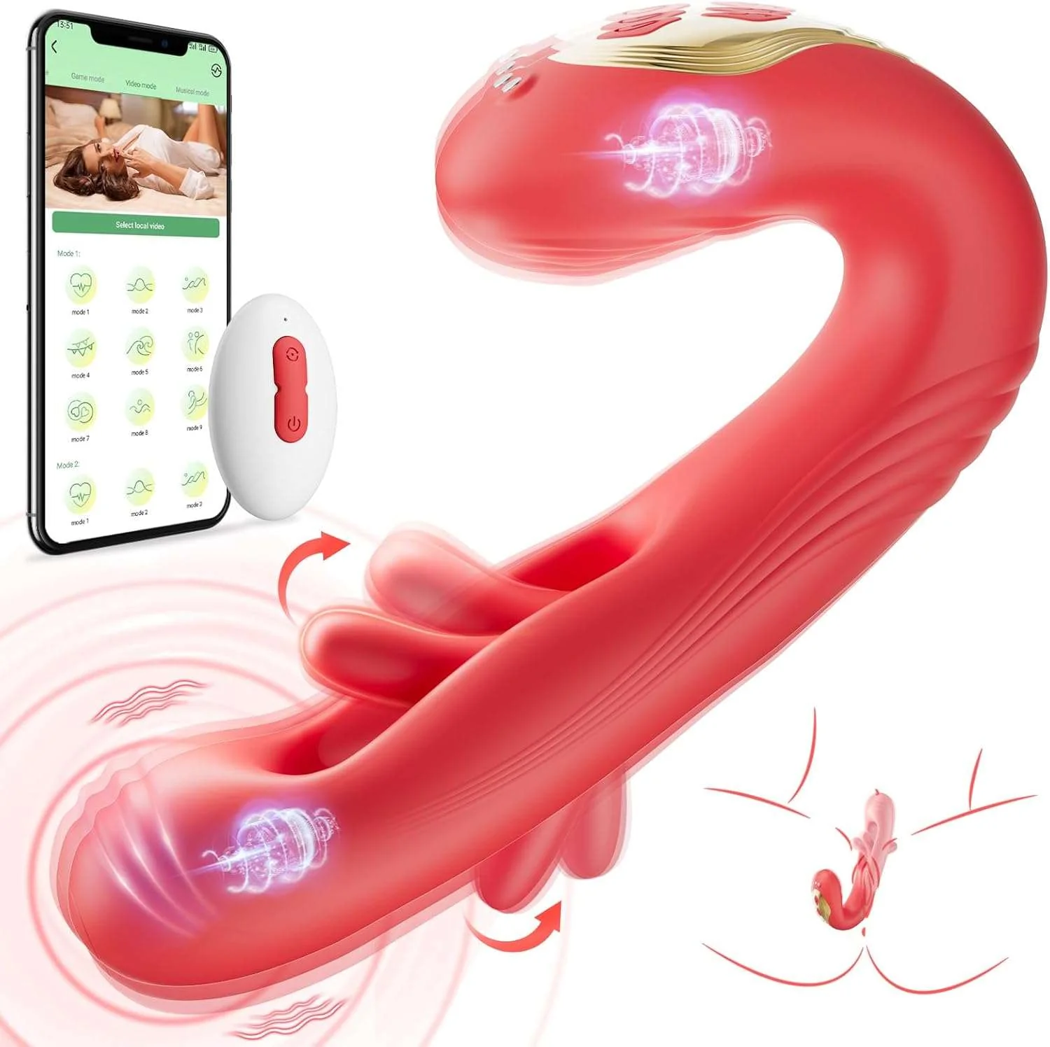 PulseFlutter G-Spot Clitoral Vibrator - Image 2