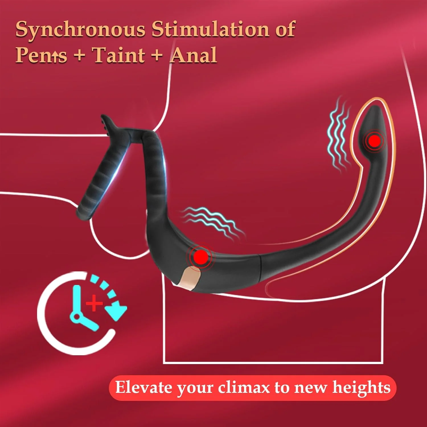 PulsePower Vibrating Penis Ring Taint Stimulator - Image 2