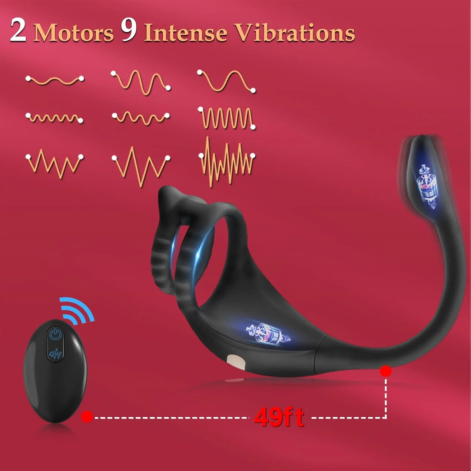 PulsePower Vibrating Penis Ring Taint Stimulator - Image 4