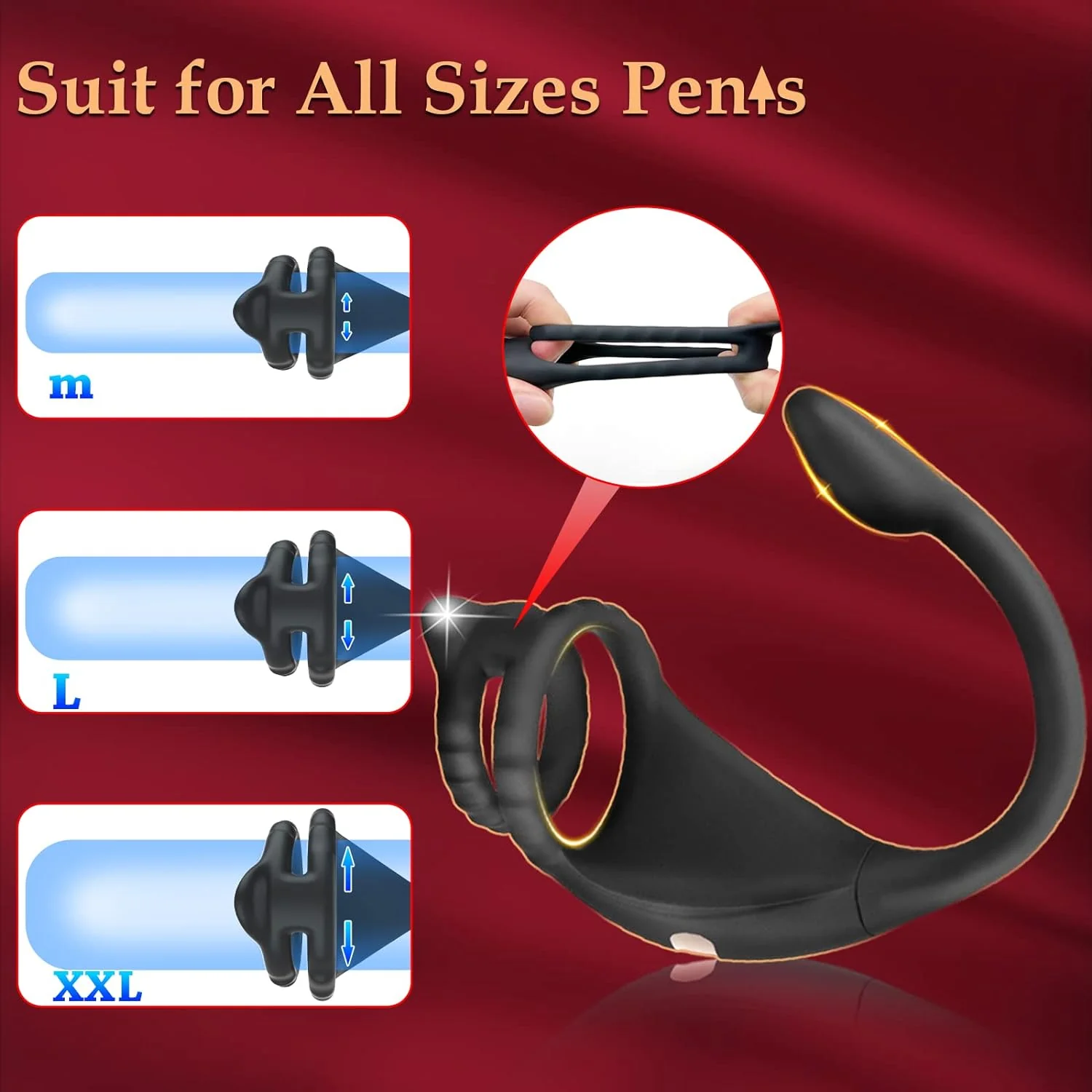 PulsePower Vibrating Penis Ring Taint Stimulator - Image 5