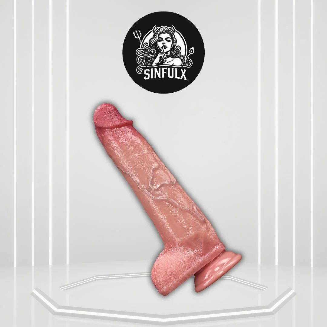 RealSkinX 9.5” Dual Density Realistic Dildo with Suction Cup