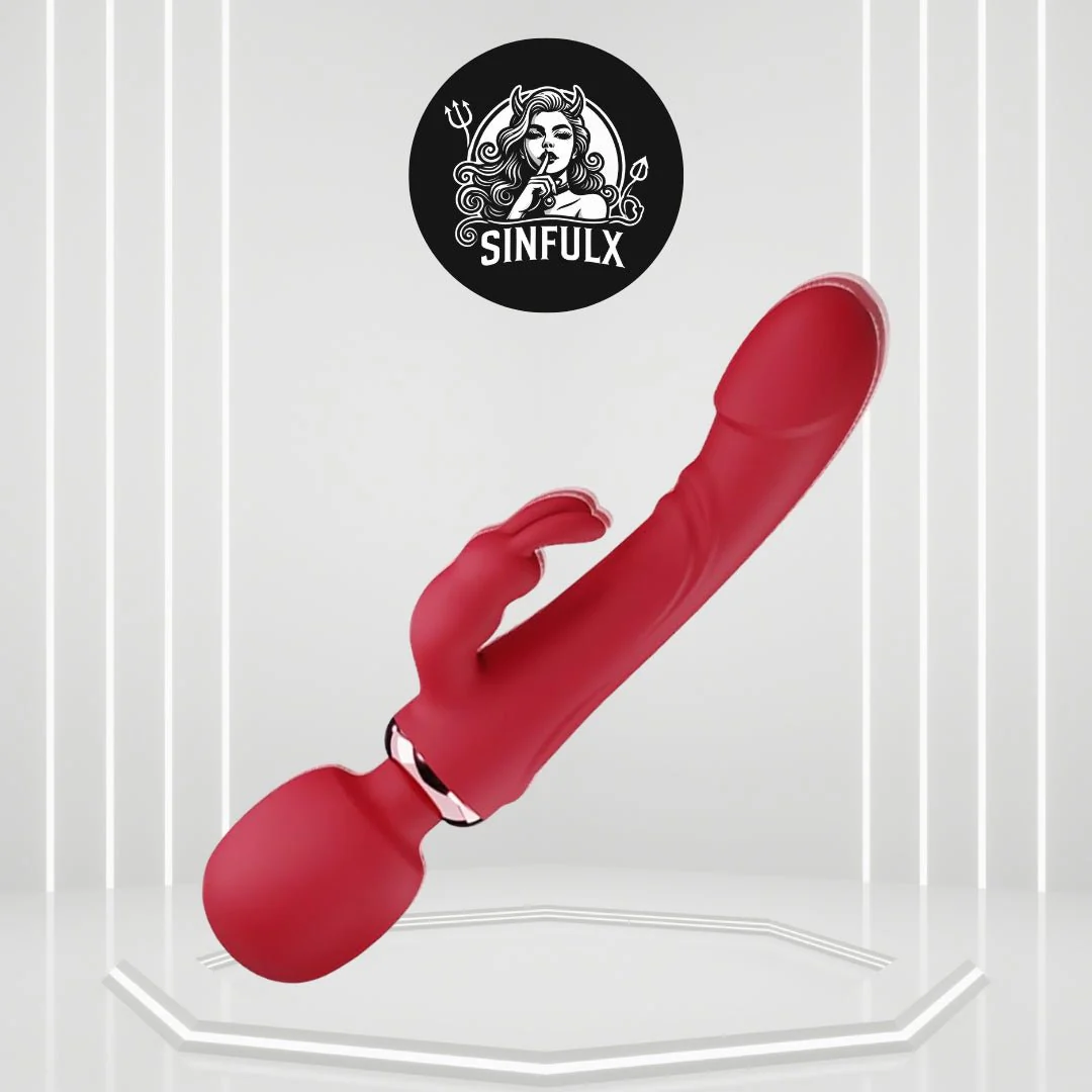 CrimsonWave Rabbit Vibrator Sex Wand  10 Modes Silicone Waterproof