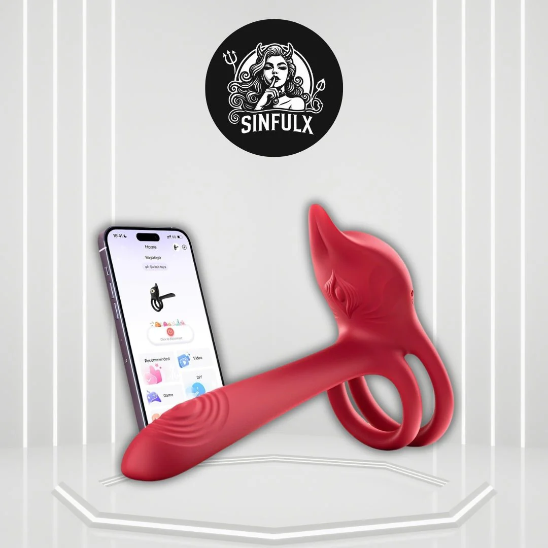RoseSyncX Rose Vibrating Cock Ring G-Spot Clit Stimulator