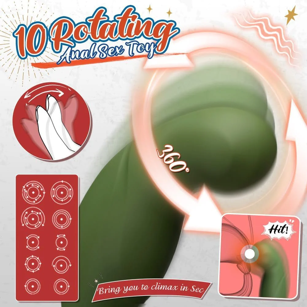 RotateCoreX Rotating Prostate Massager Cock Ring 10 Modes Remote - Image 4