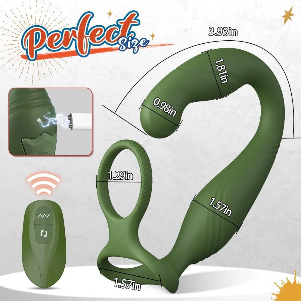 RotateCoreX Rotating Prostate Massager Cock Ring 10 Modes Remote - Image 6