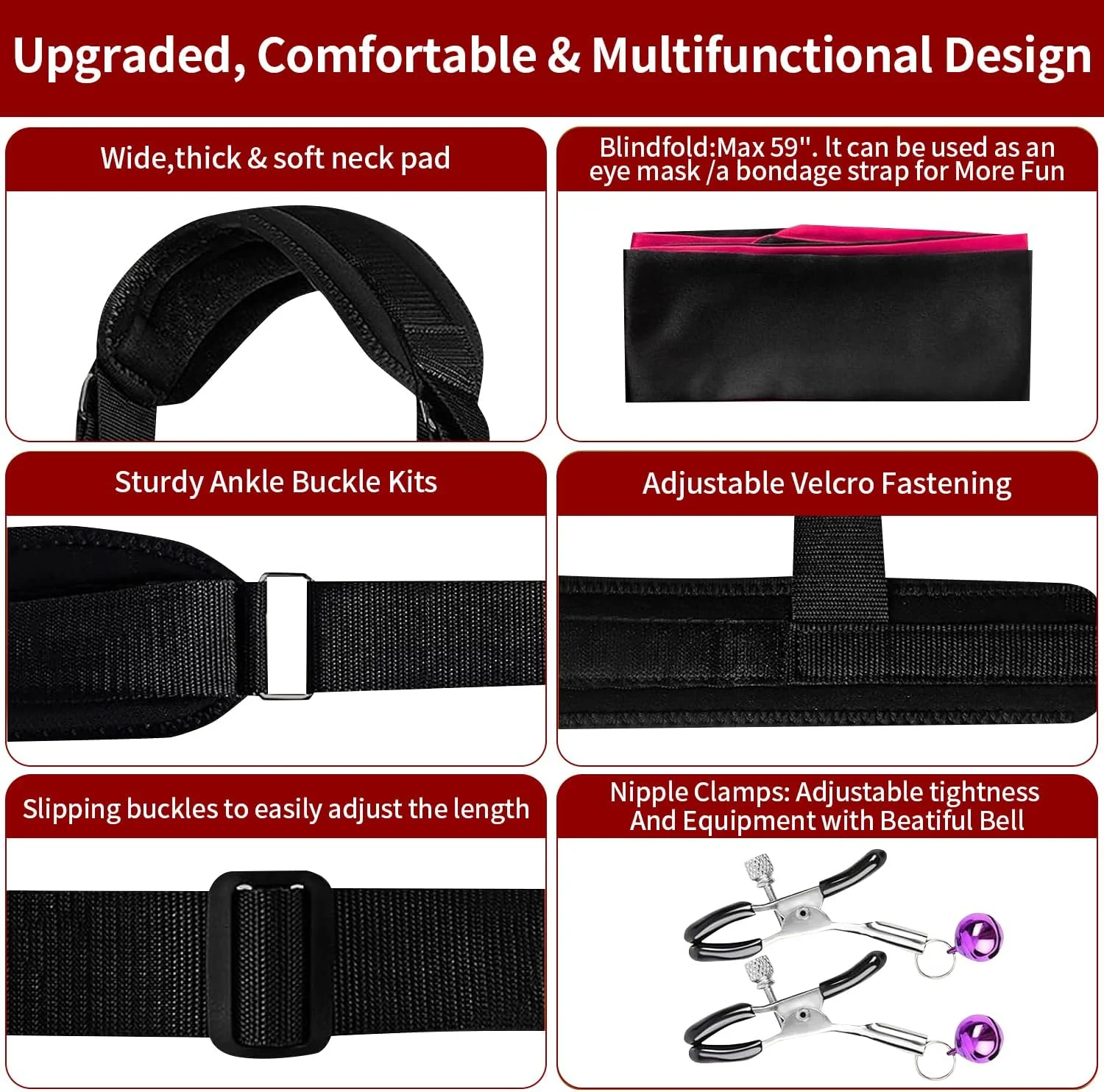 OpenForm Adjustable Sex Sling BDSM Kit Cuffs - Image 2