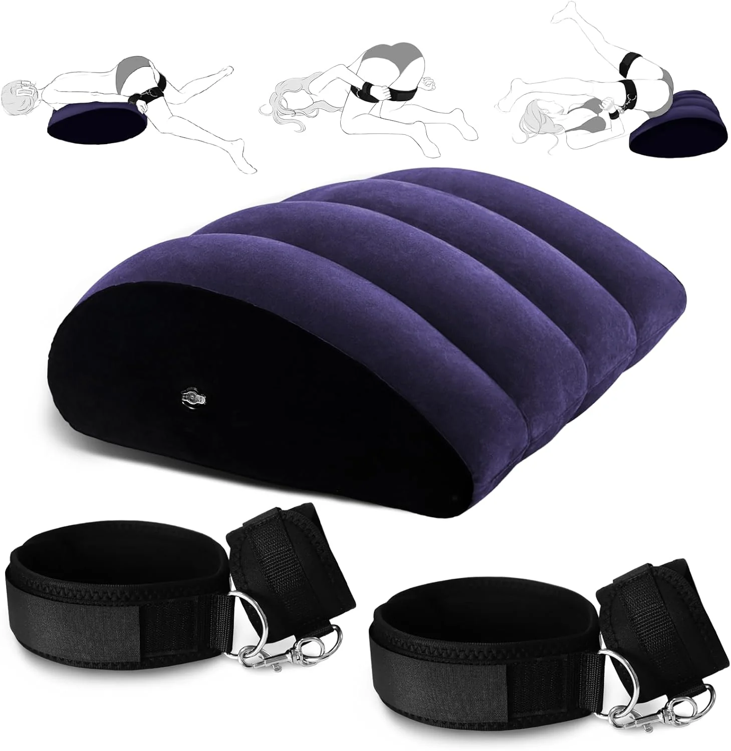ArcBond Inflatable BDSM Arc Sex Pillow with Cuffs Set