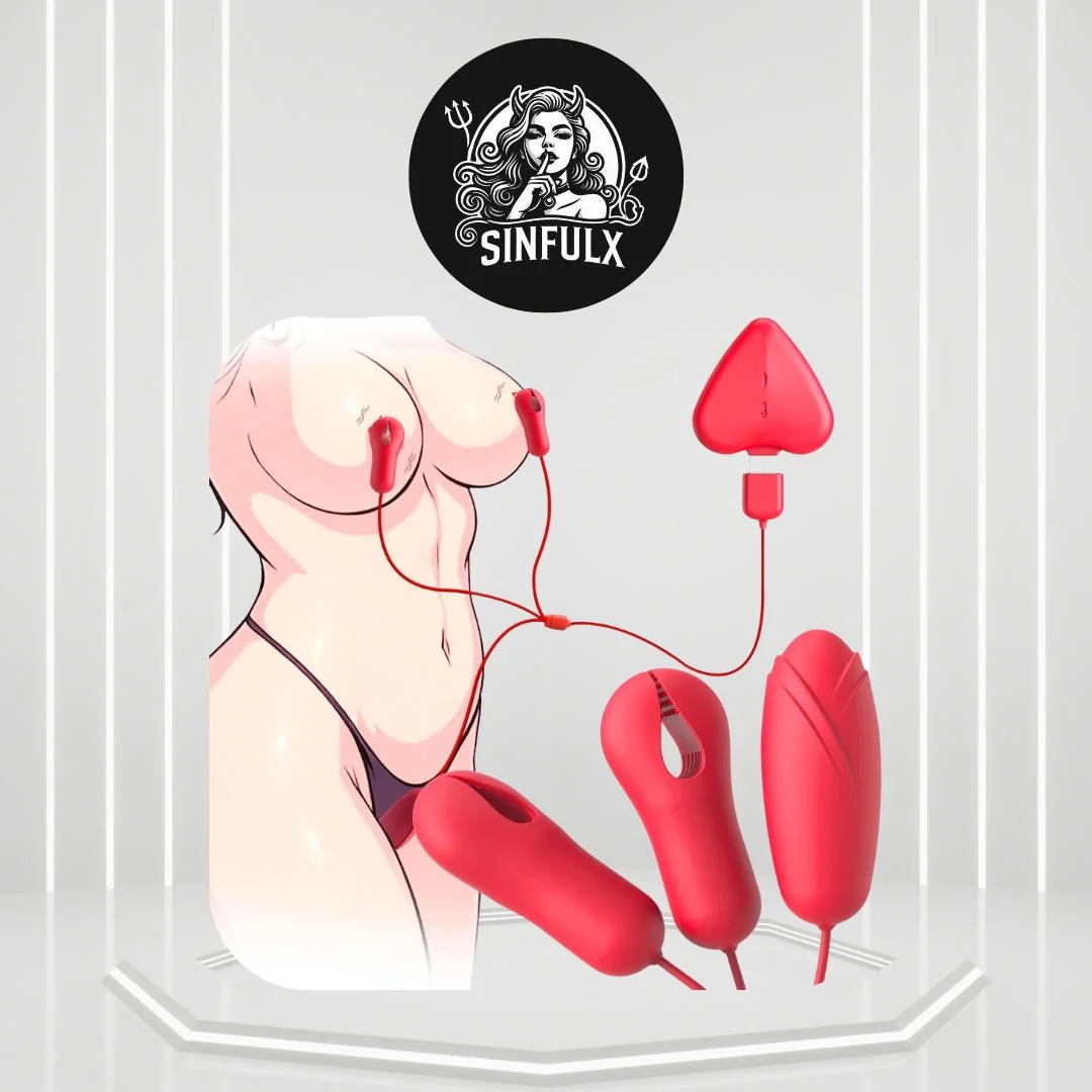 DualPulseX 2-in-1 Nipple Clamps + Bullet Vibrator Set