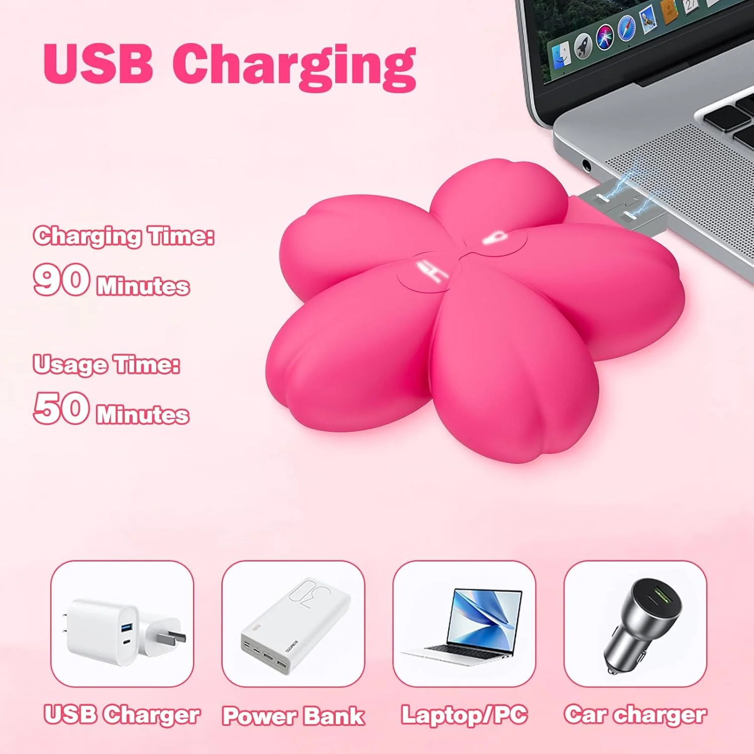 VelouraBloomX Nipple Clamps + Egg Vibrator 10 Modes Set - Image 7