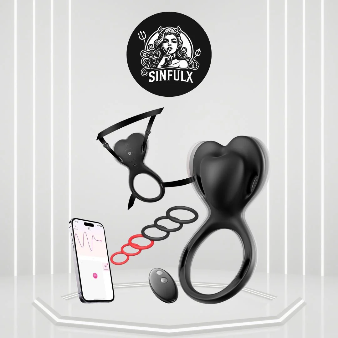 FlexSyncX Wearable Cock Ring Clit Stimulator App 10 Modes