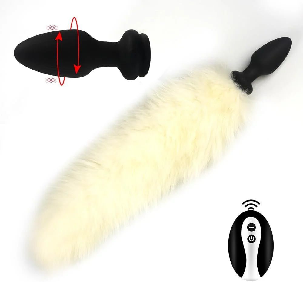 FrostPulse Remote Control Fox Tail Vibrating Anal Plug - Image 4