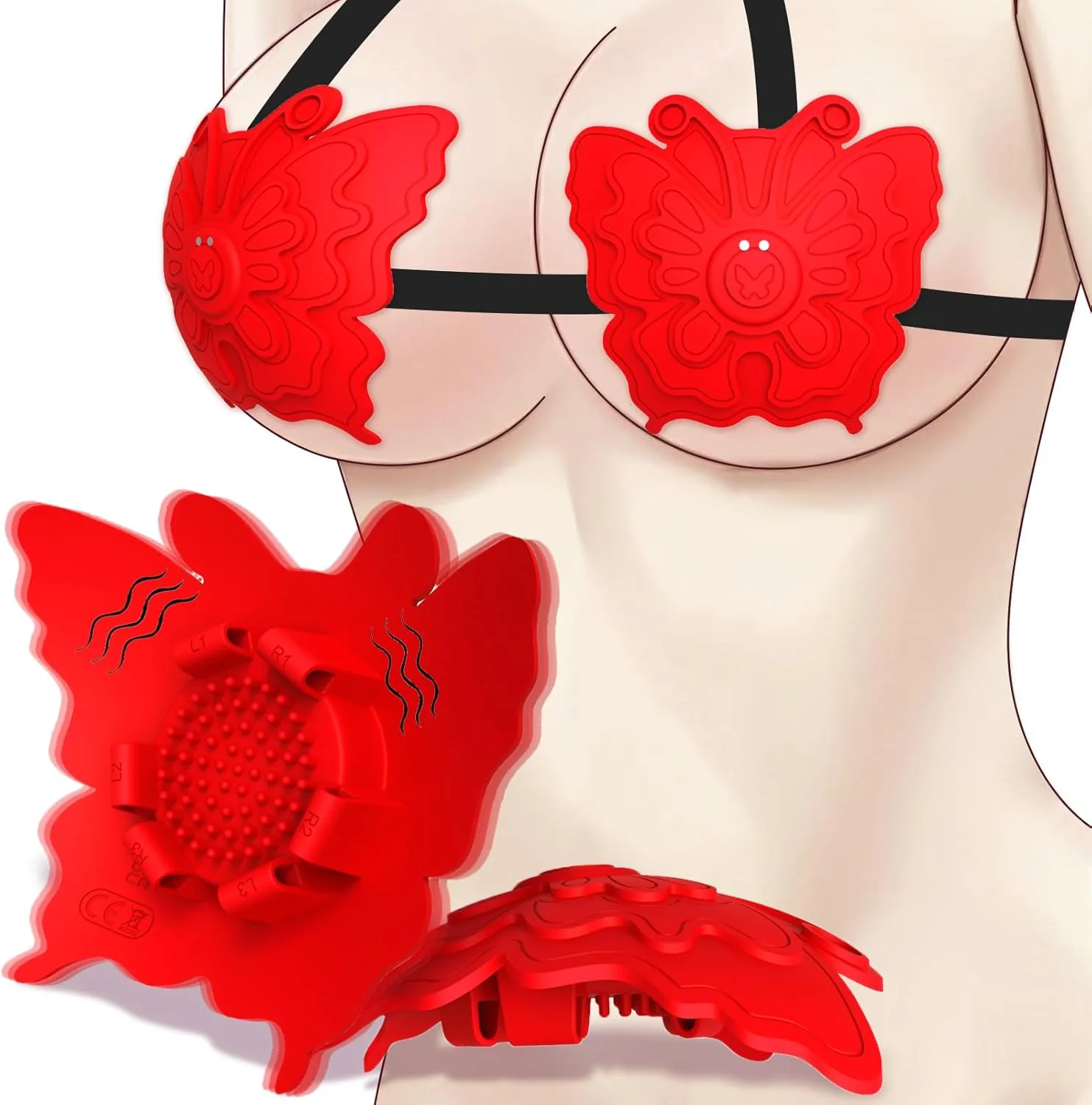 VelvetStrap Strap-On Nipple Vibrator 10 Modes Waterproof - Image 2