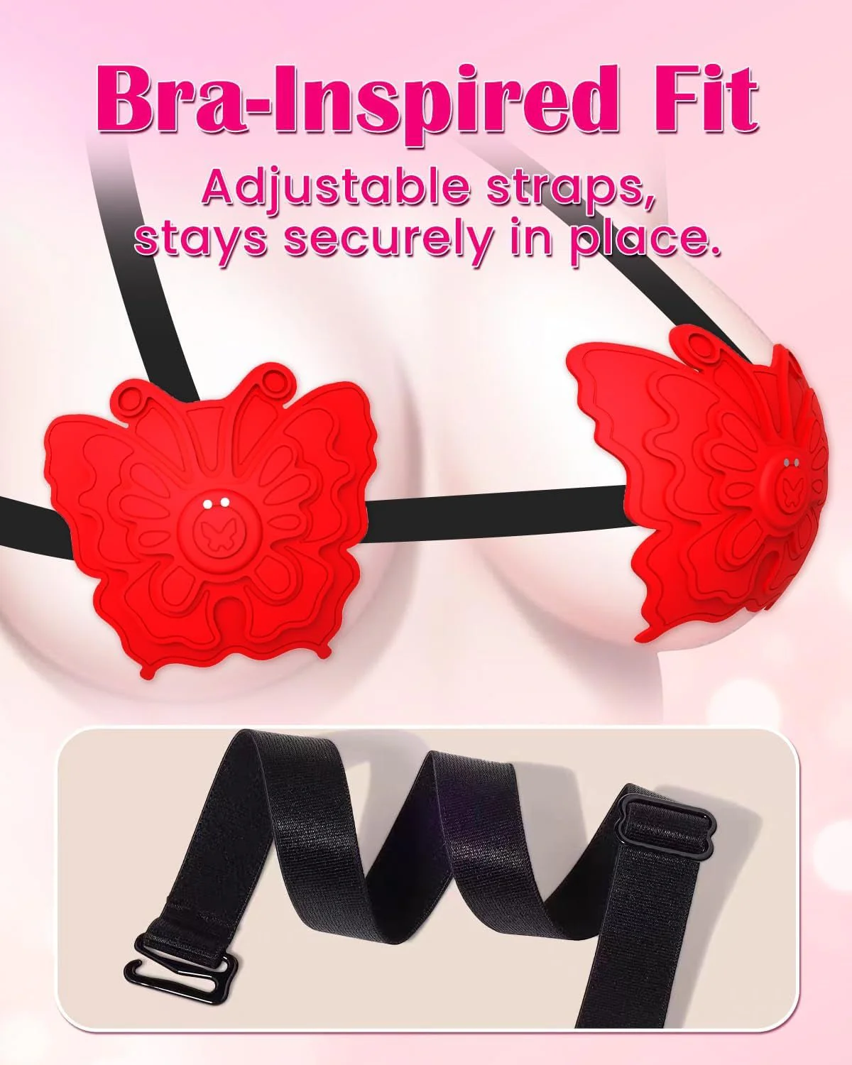 VelvetStrap Strap-On Nipple Vibrator 10 Modes Waterproof - Image 5