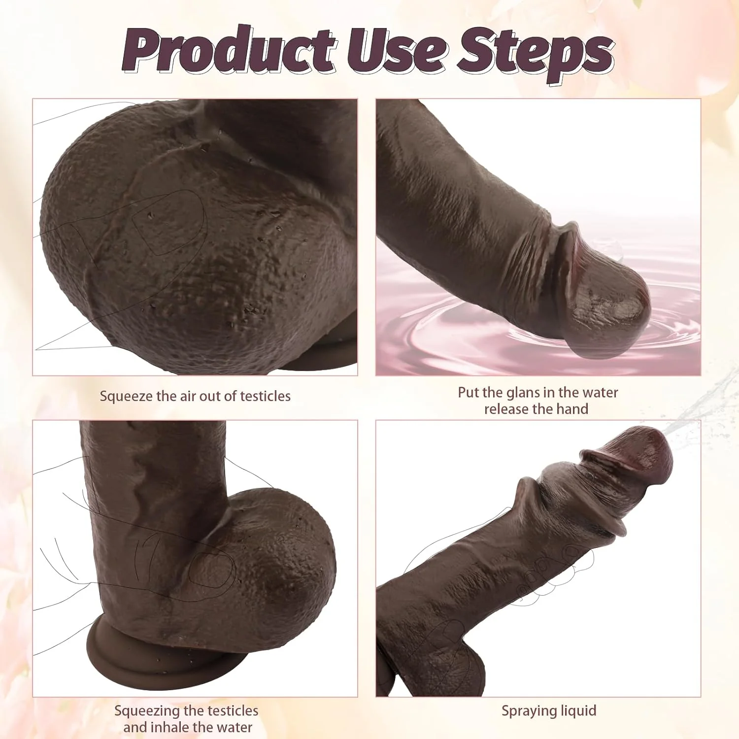 DualCore 9.8” Squirting Foreskin Dildo Dual Layer Suction - Image 4