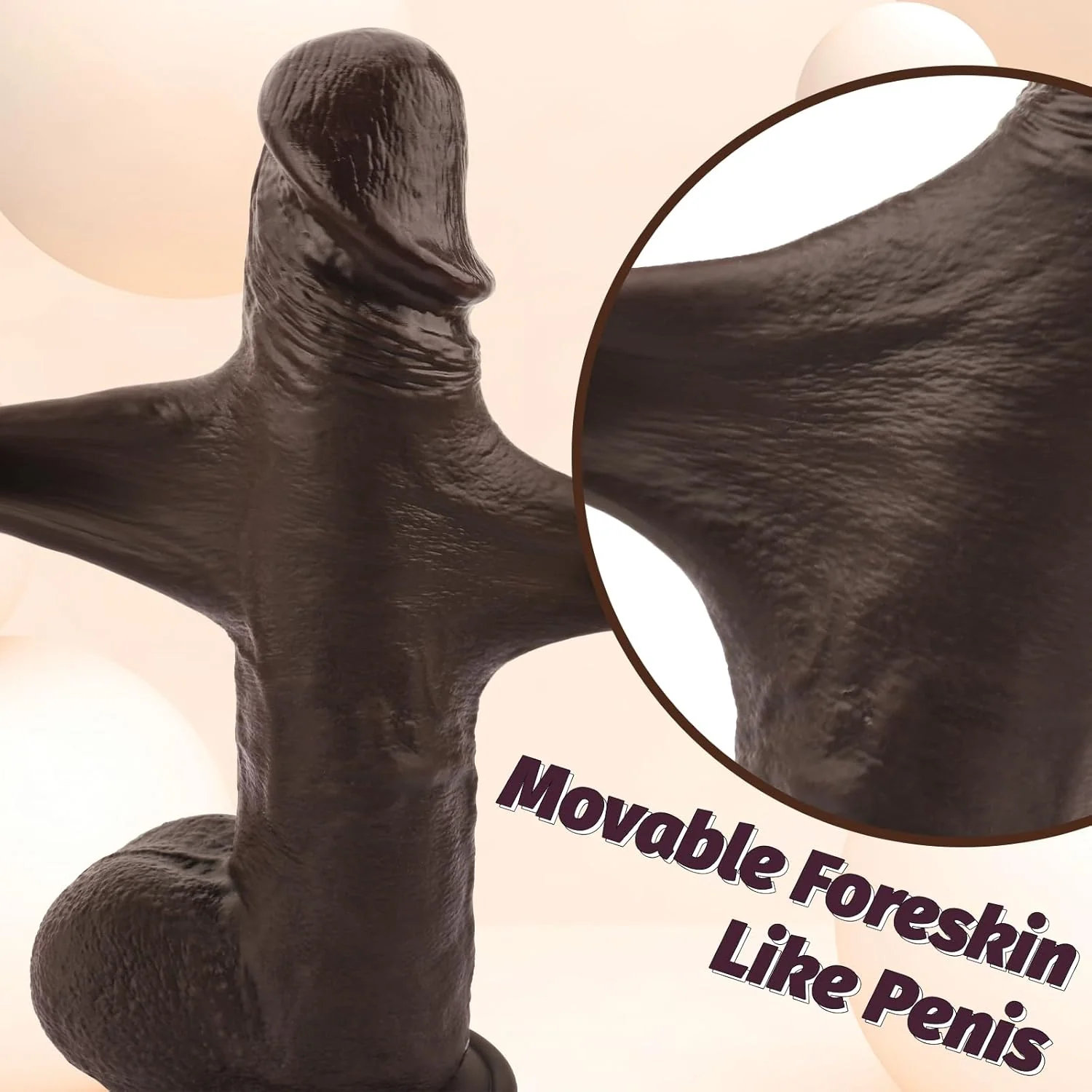 DualCore 9.8” Squirting Foreskin Dildo Dual Layer Suction - Image 5