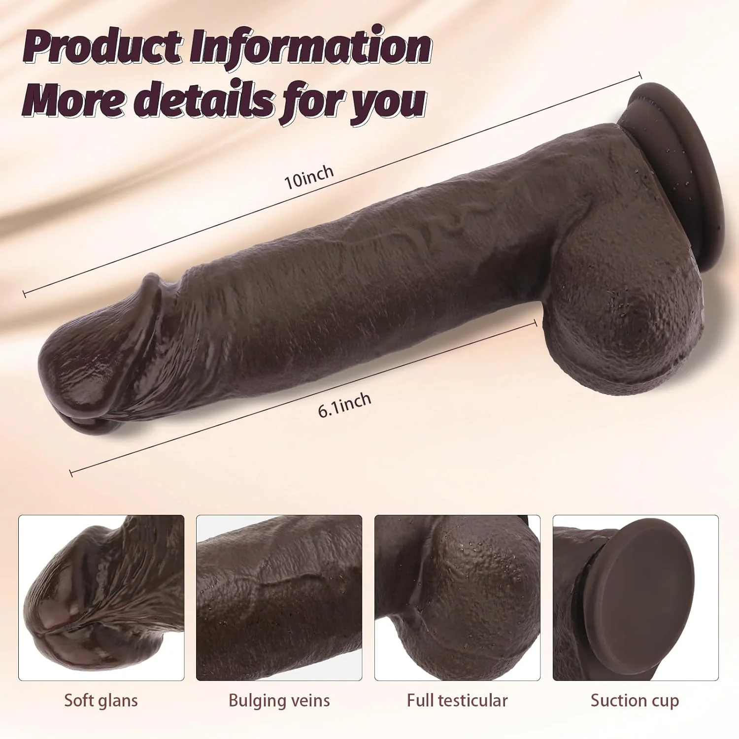 DualCore 9.8” Squirting Foreskin Dildo Dual Layer Suction - Image 6