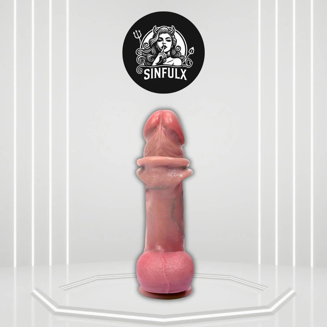 FusionJet 10” Squirting Foreskin Dildo Sliding Skin Suction