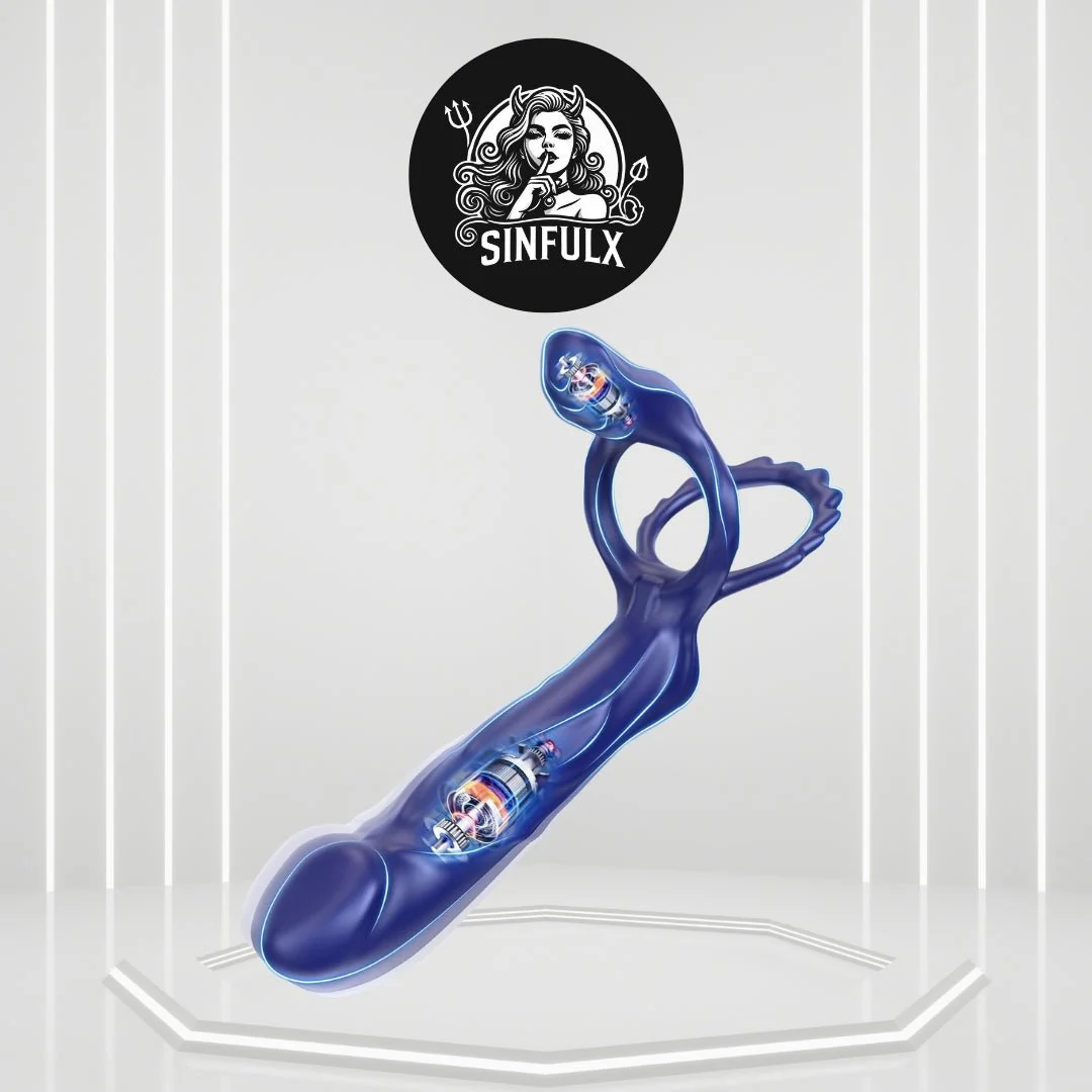 DualDrive Strap-On Cock Ring Clit Vibrator