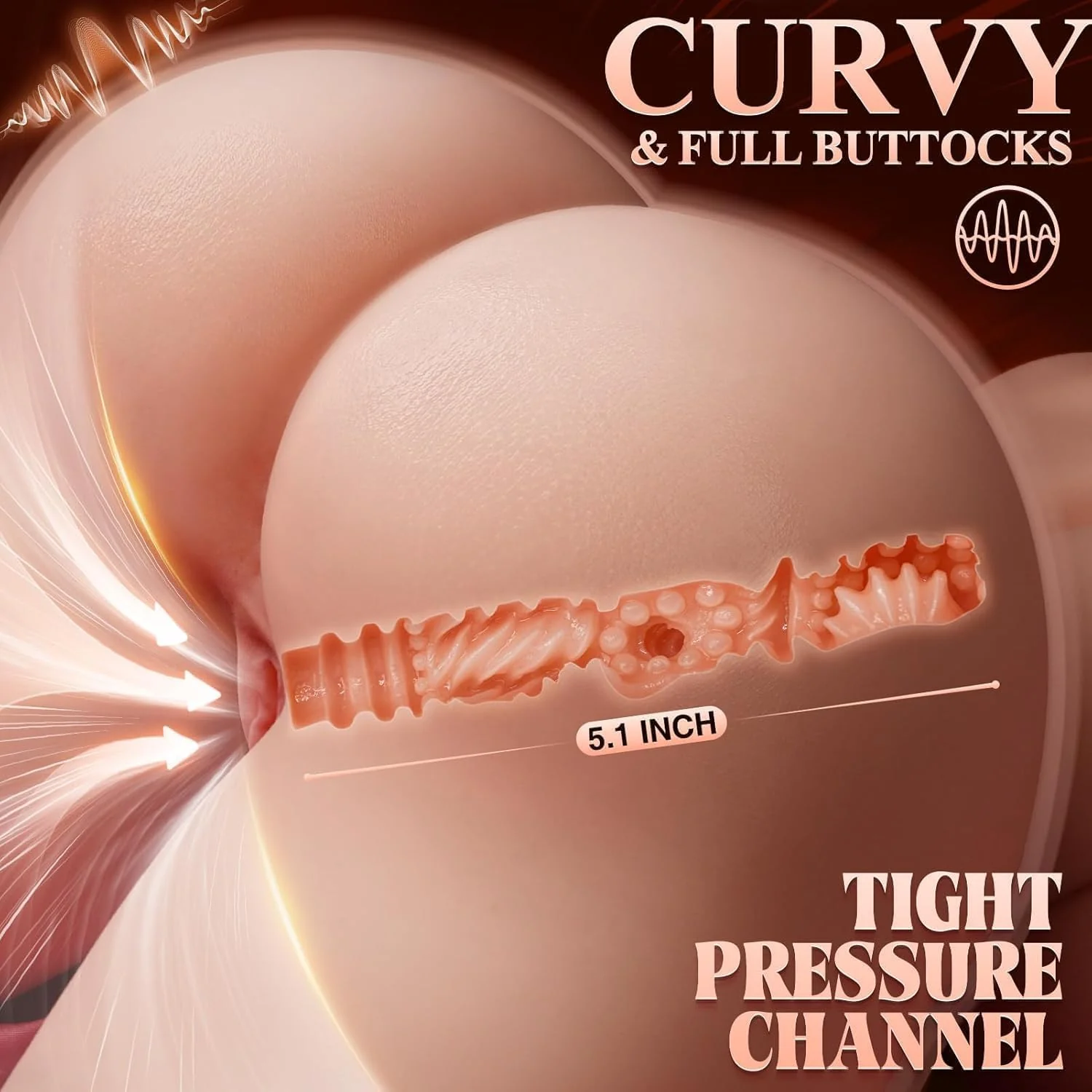 LuxeFlow Vibrating Sex Doll Torso | Suction Modes Hands-Free - Image 4