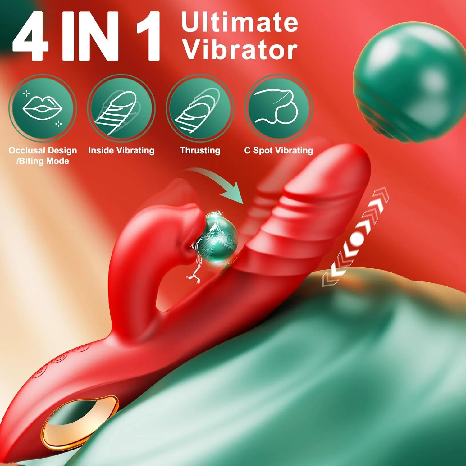 ThrustExplorer 4-in-1 Licking & Thrusting Vibrator for Women | Clitoral & G-Spot Stimulation - Image 2