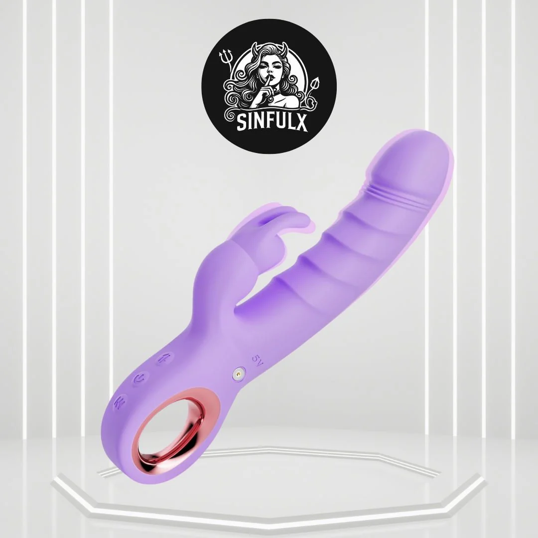 AuralisX Thrusting Rabbit Vibrator 7 Modes 3 Motor Waterproof