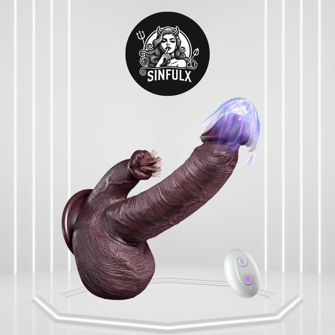NyxoraDual Tongue Thrust Heated Dildo 4-in-1 Remote Vibrator