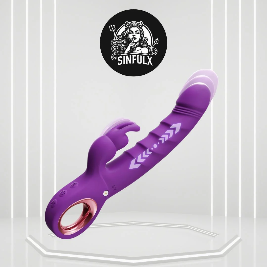 VelourRose Rose Thrusting Rabbit Vibrator 7 Modes Waterproof
