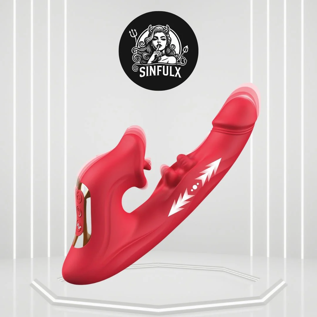 ZenvyX Thrusting Rabbit Licking Vibrator 4-in-1 10 Modes G-Spot