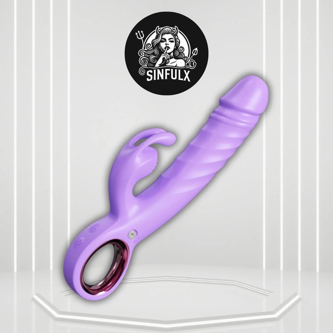 LinkAura App Control Rabbit Vibrator 9 Thrust 9 Modes USB