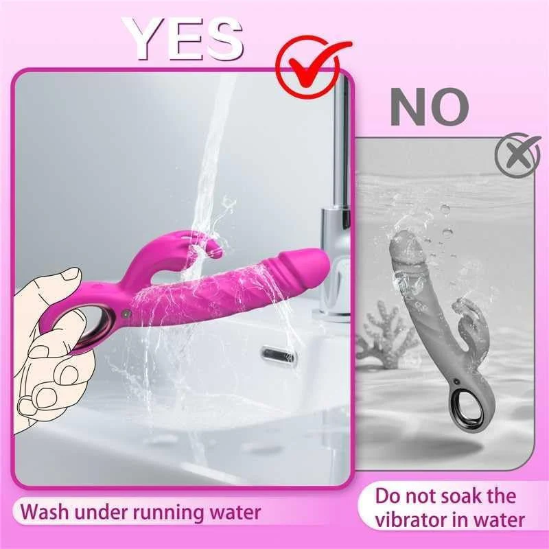 OuraGrip Thrusting Rabbit Vibrator 7 Thrust 7 Modes Silicone - Image 8