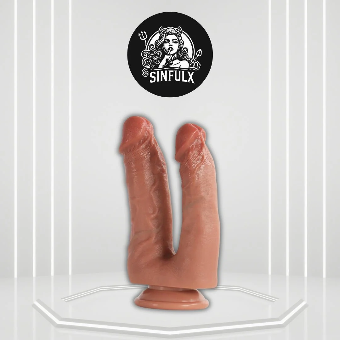 RealForm Double-Ended Dildo Silicone Suction Cup Toy