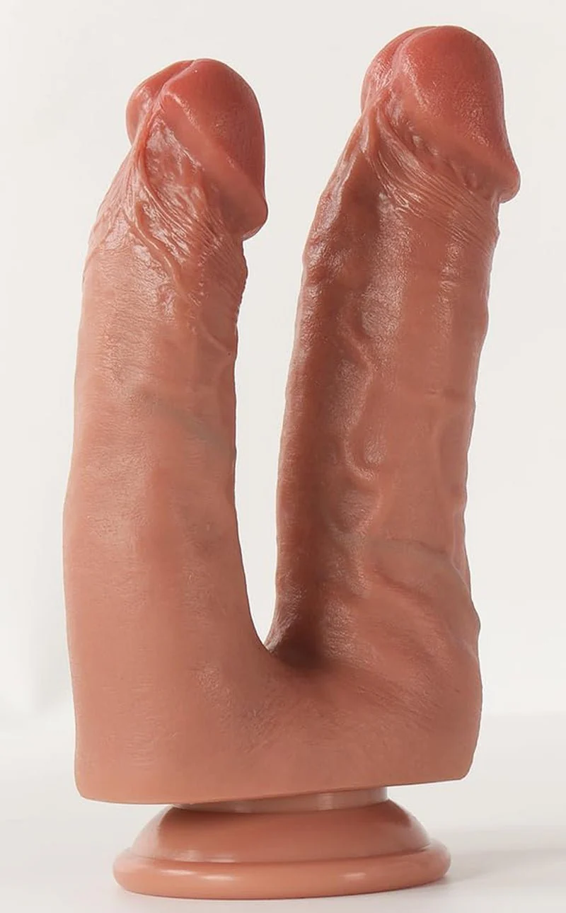 RealForm Double-Ended Dildo Silicone Suction Cup Toy - Image 2