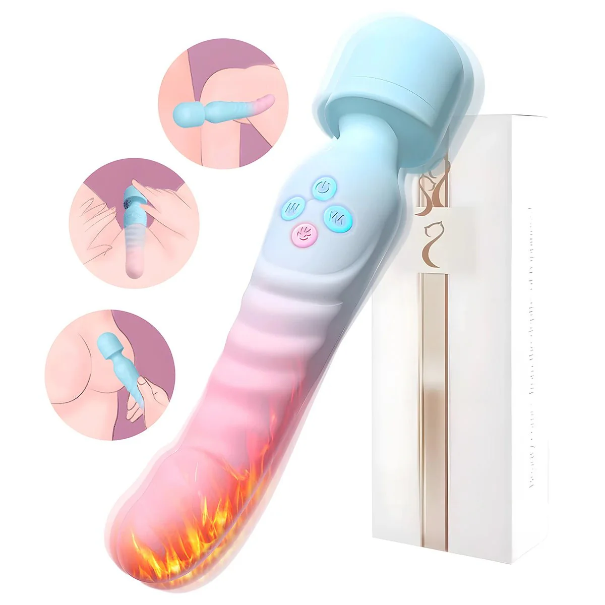 VeloraIgnite Heated Dual Head Wand Vibrator