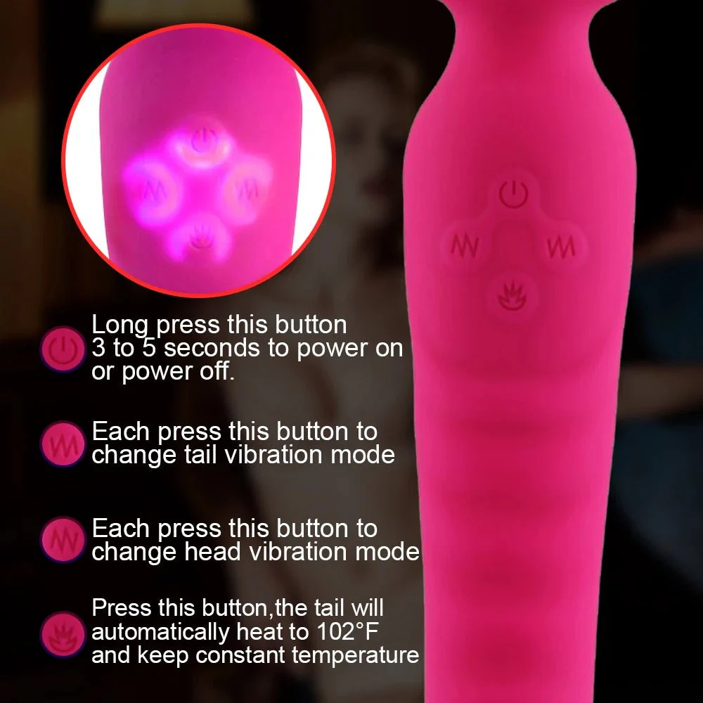 VeloraIgnite Heated Dual Head Wand Vibrator - Image 11
